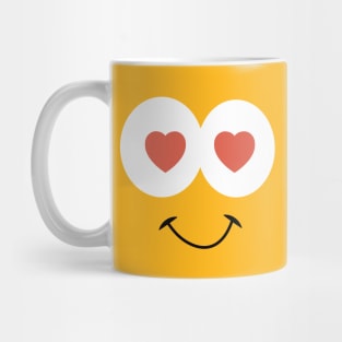 Cute Heart Eyes Toon Face In Love Mug